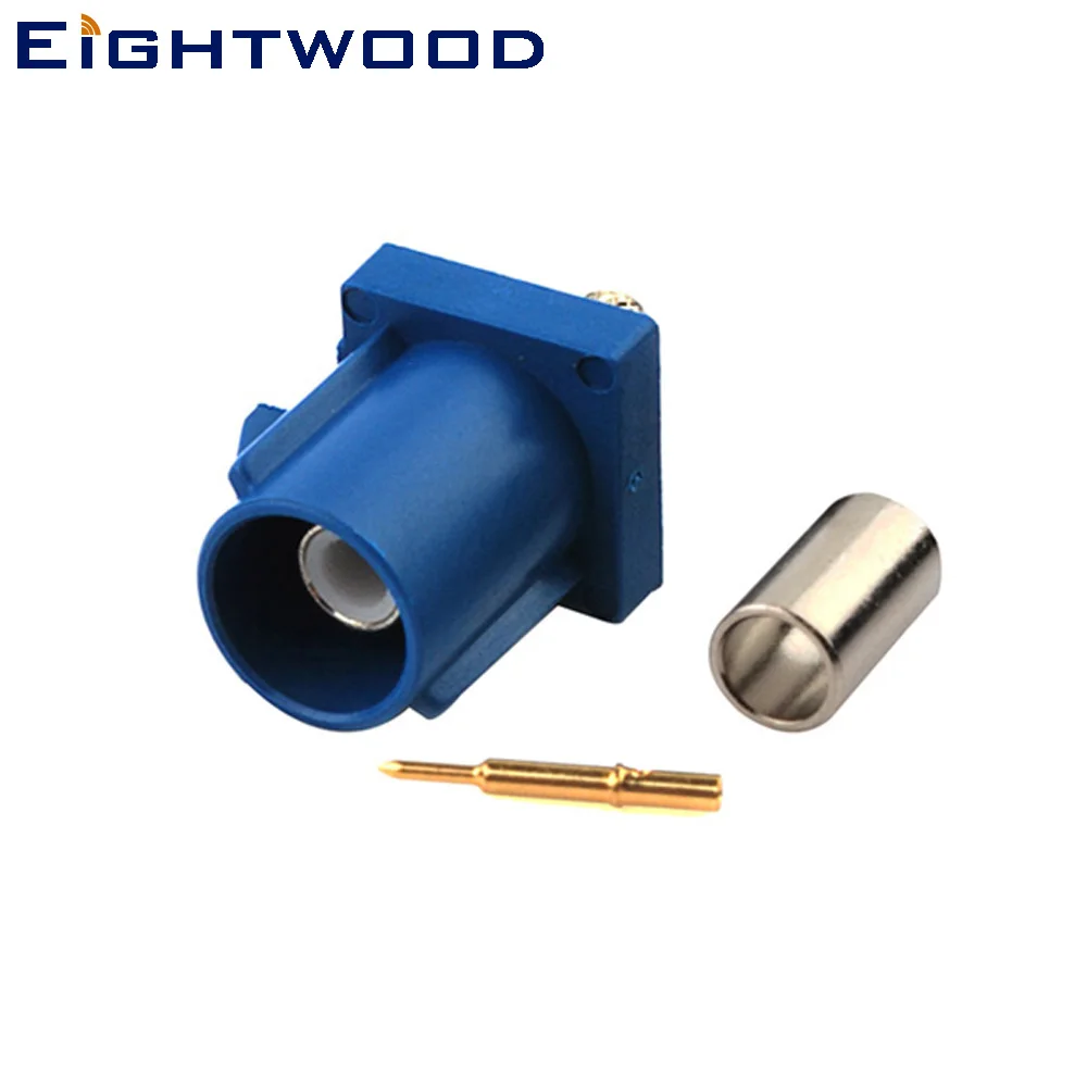 Eightwood Fakra Plug Male RF Coaxial Connector Adapter Crimp RG316 RG174 LMR100 Cable for Blue GPS Telematics or Navigation