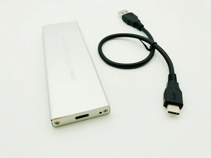 Usb3.1 hdd 케이스 nvme pcie hdd 인클로저 m.2-usb 유형 c 3.1 m 키 ssd 하드 디스크 드라이브 케이스 데스크탑 pc 용 외부 모바일 박스