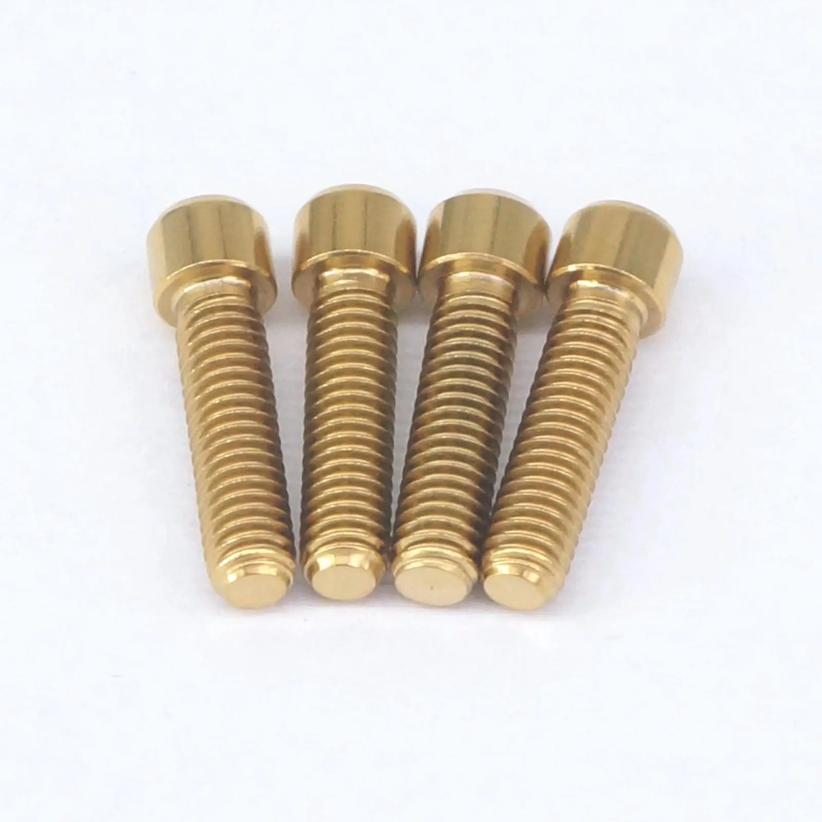 4 PCS M4x15mm Golden GR5 Titanium Bolts Screws For Bike Derailleur