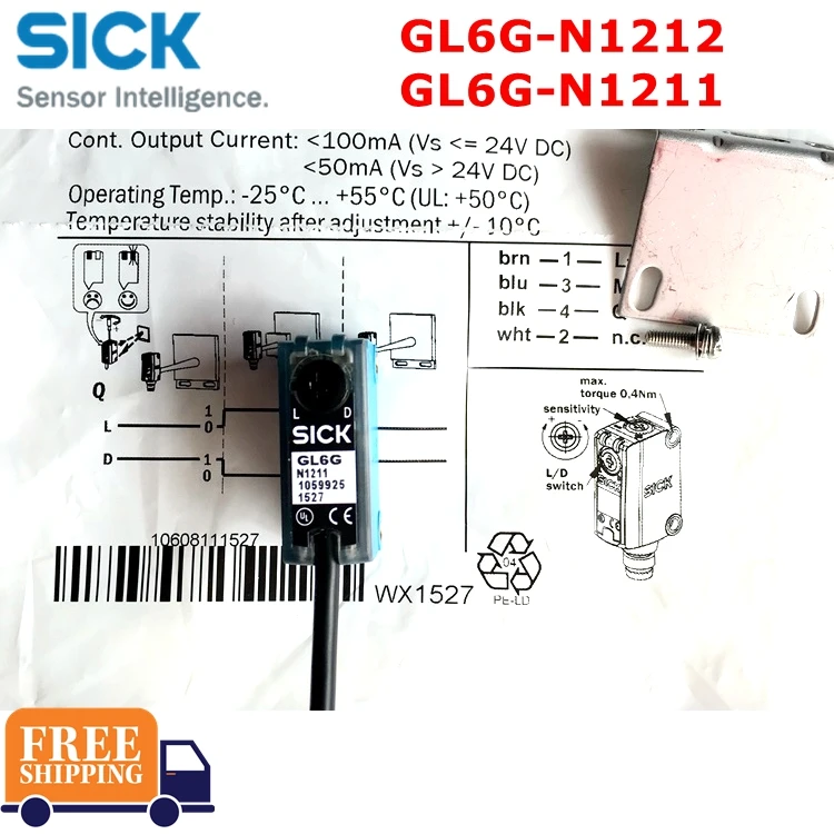 SICK Switch GL6G-N1211 1059925 GL6G-N1212 1060811 Brand new original