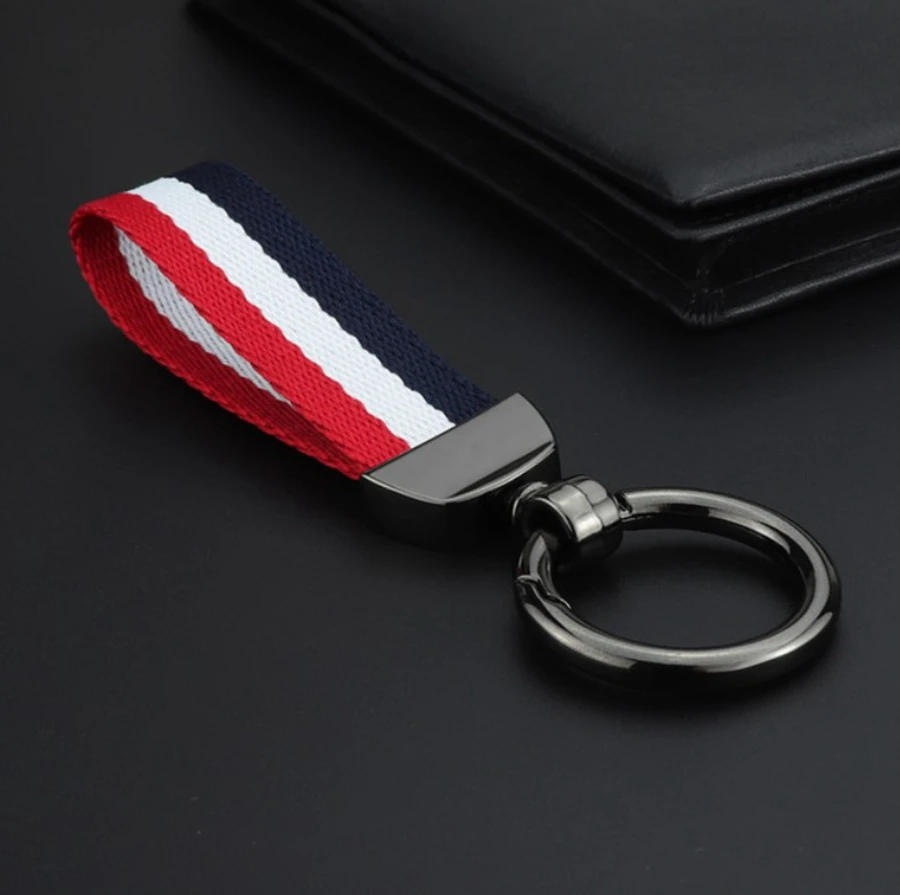 Housekeeper Car Motorcycle Home Metal&Nylon Keychain Men Key Ring Women Key Holder Strap String Trinket Buckle Accessories