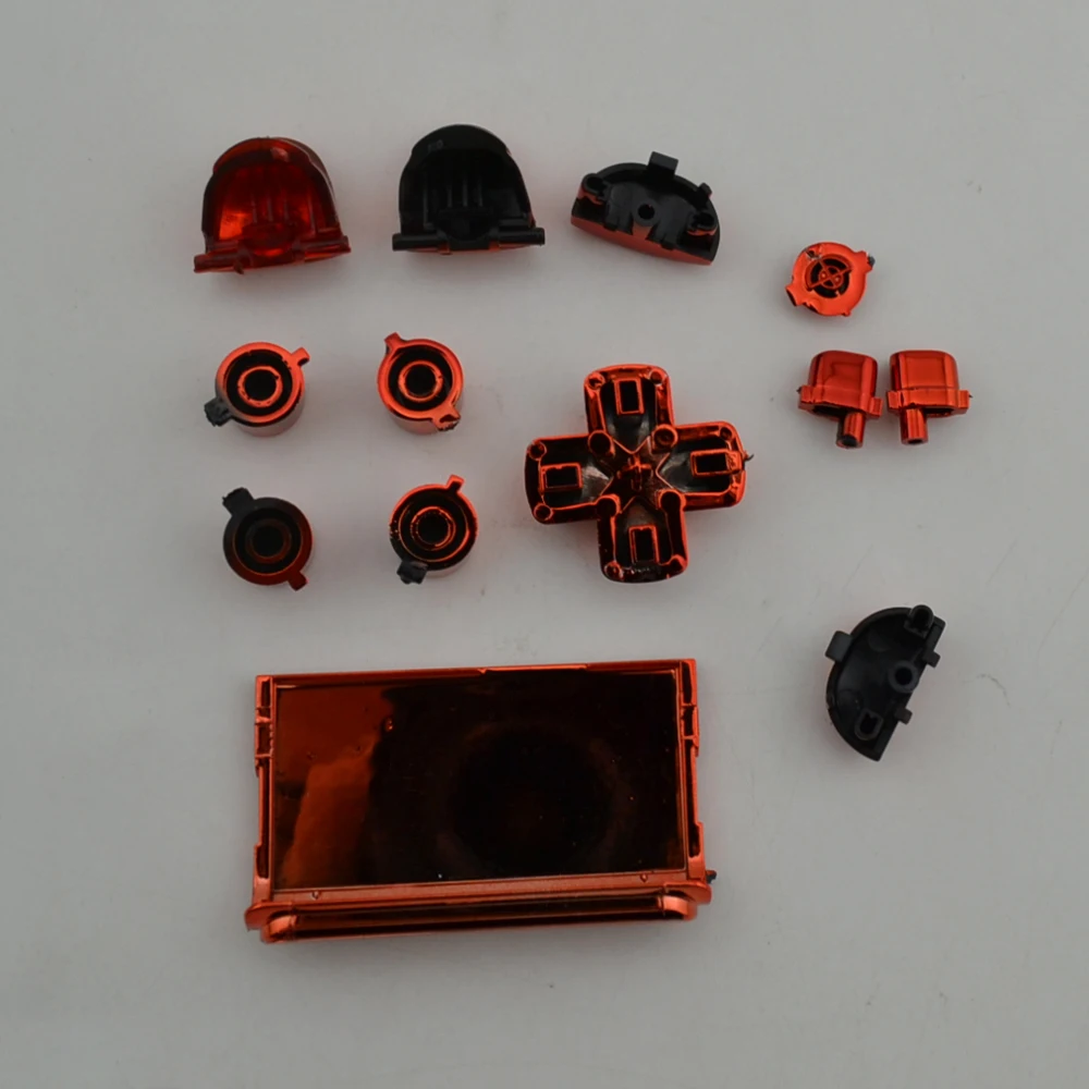 10 مجموعات ل PS4 تحكم المقود مقبض المعادن مفتاح غمبد أزرار الاكسسوارات مشرق الأحمر