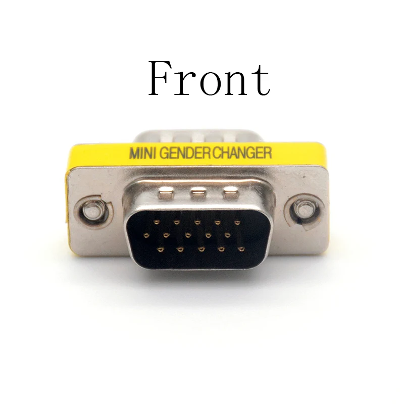 Accesorios de computadora 15 Pin HD15 d-sub DB15 VGA macho a macho Adaptador convertidor cambiador de género