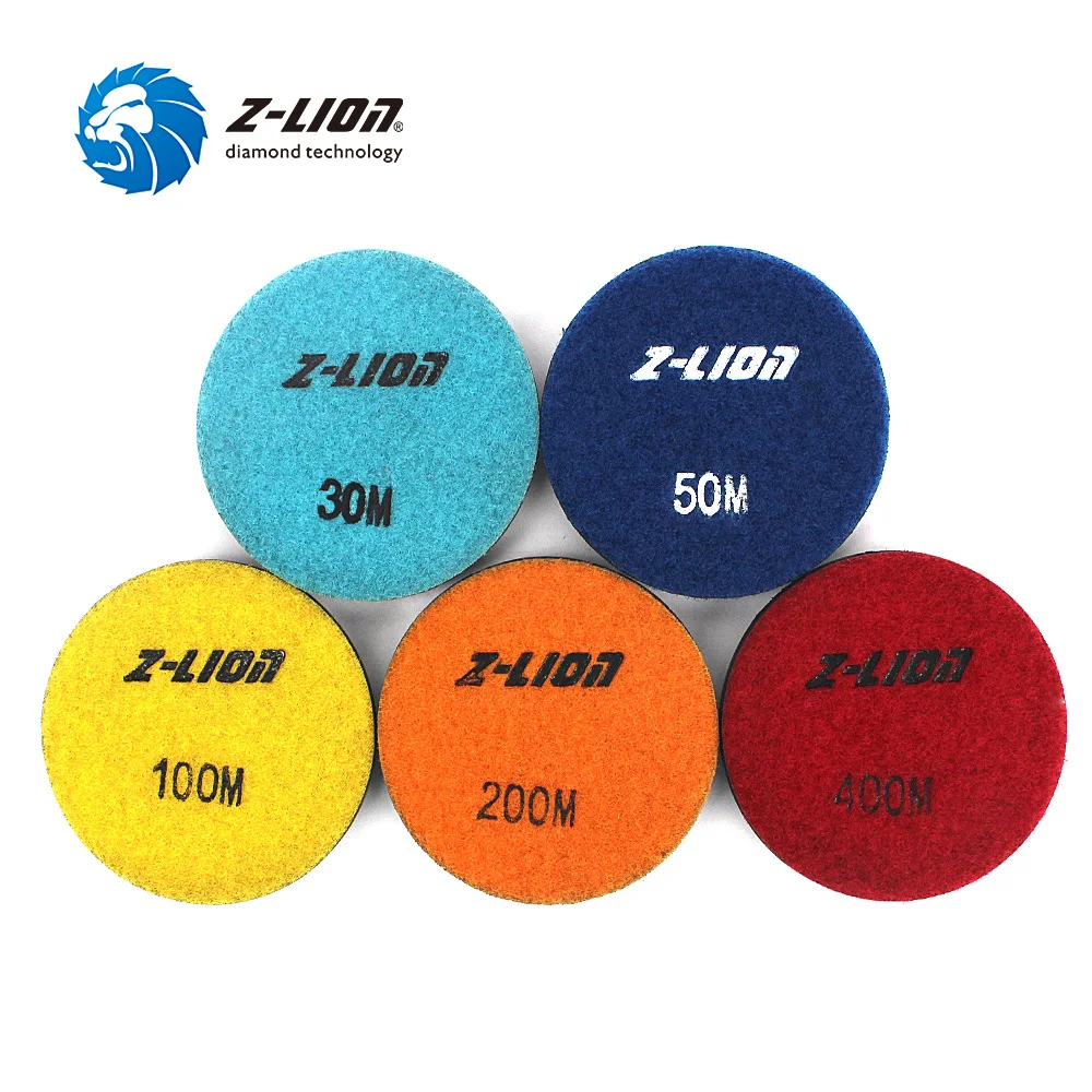 Z-LION 3inch Diamond Floor Polishing Pads Metal Filling Resin Bond Grinding Disks Concrete Floor Polishing Coarse Grinding 16KM