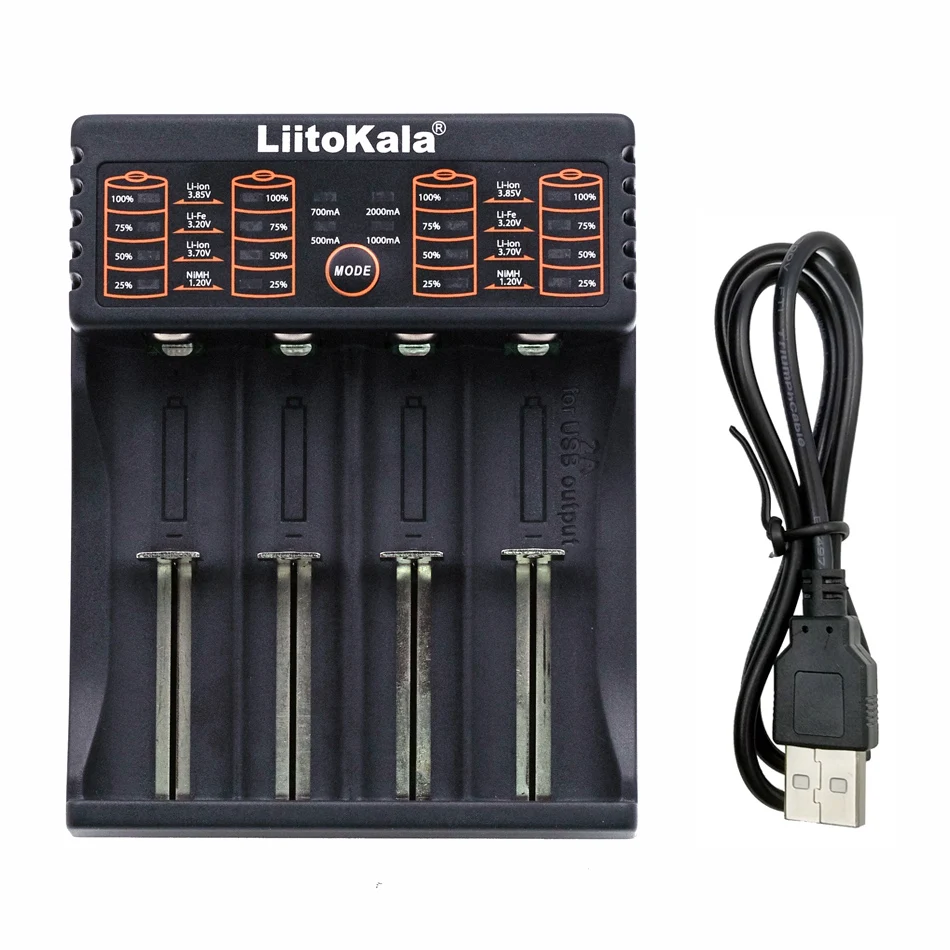 LiitoKala Lii-402 18650 Battery Charger For 26650 16340 RCR123 14500 LiFePO4 1.2V Ni-MH Ni-Cd Rechareable Battery lii402