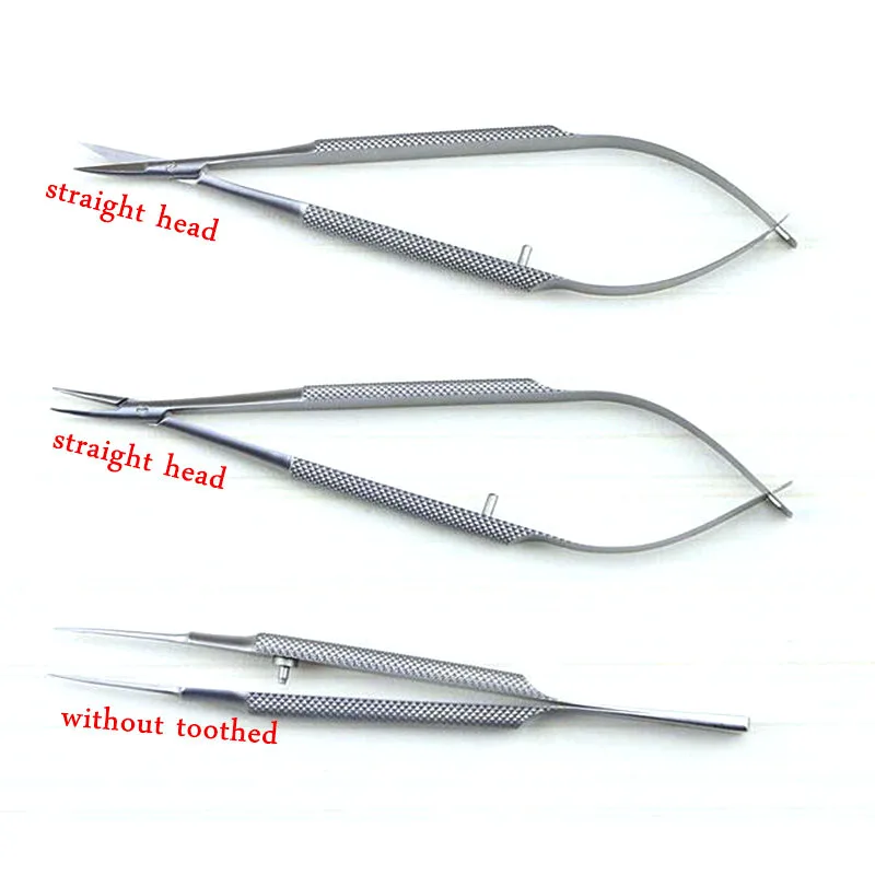 18cm ophthalmic microsurgical instruments Needle Holder Micro scissors Tweezers hand surgery three of equipment Package