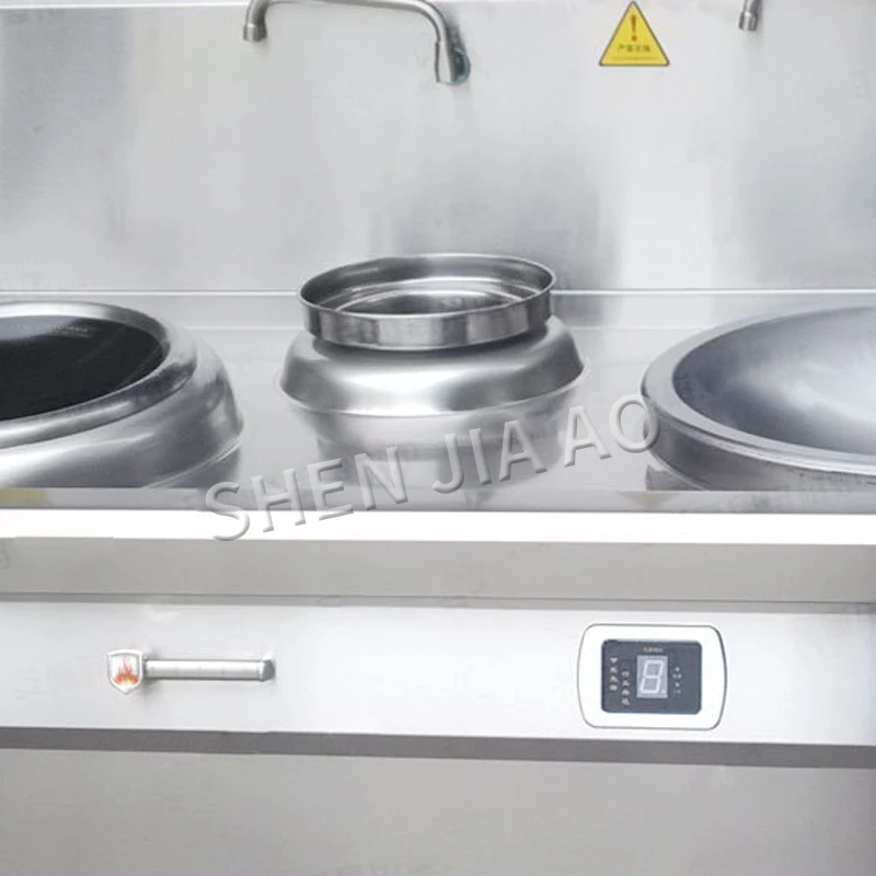 Electrodomésticos de cocina de inducción electromagnéticos, combinación de horno, doble freidora, 380V, 15KW/20KW