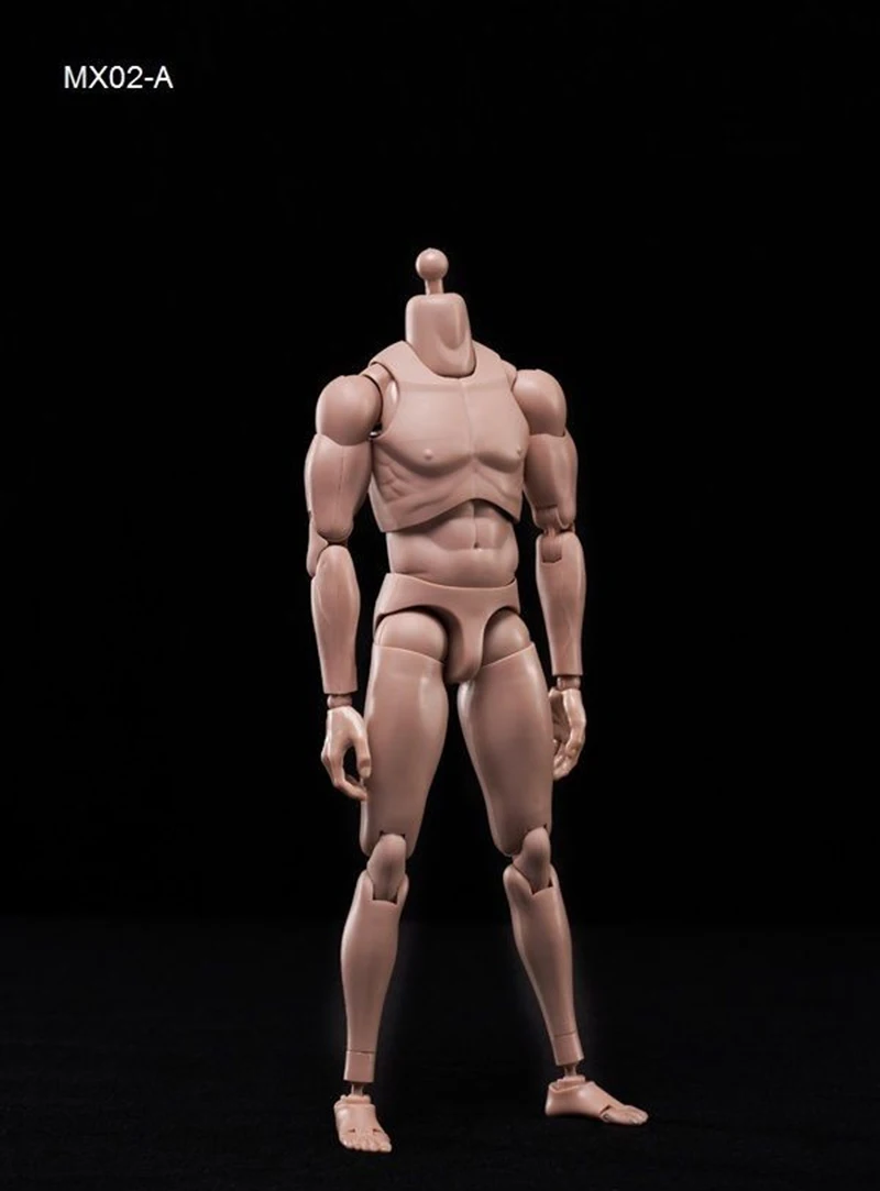 1/6 Scale Male Body MX02-A MX02-B Resin Model Fit 12'' Soldier Super Flexible Joint Body Military Figures