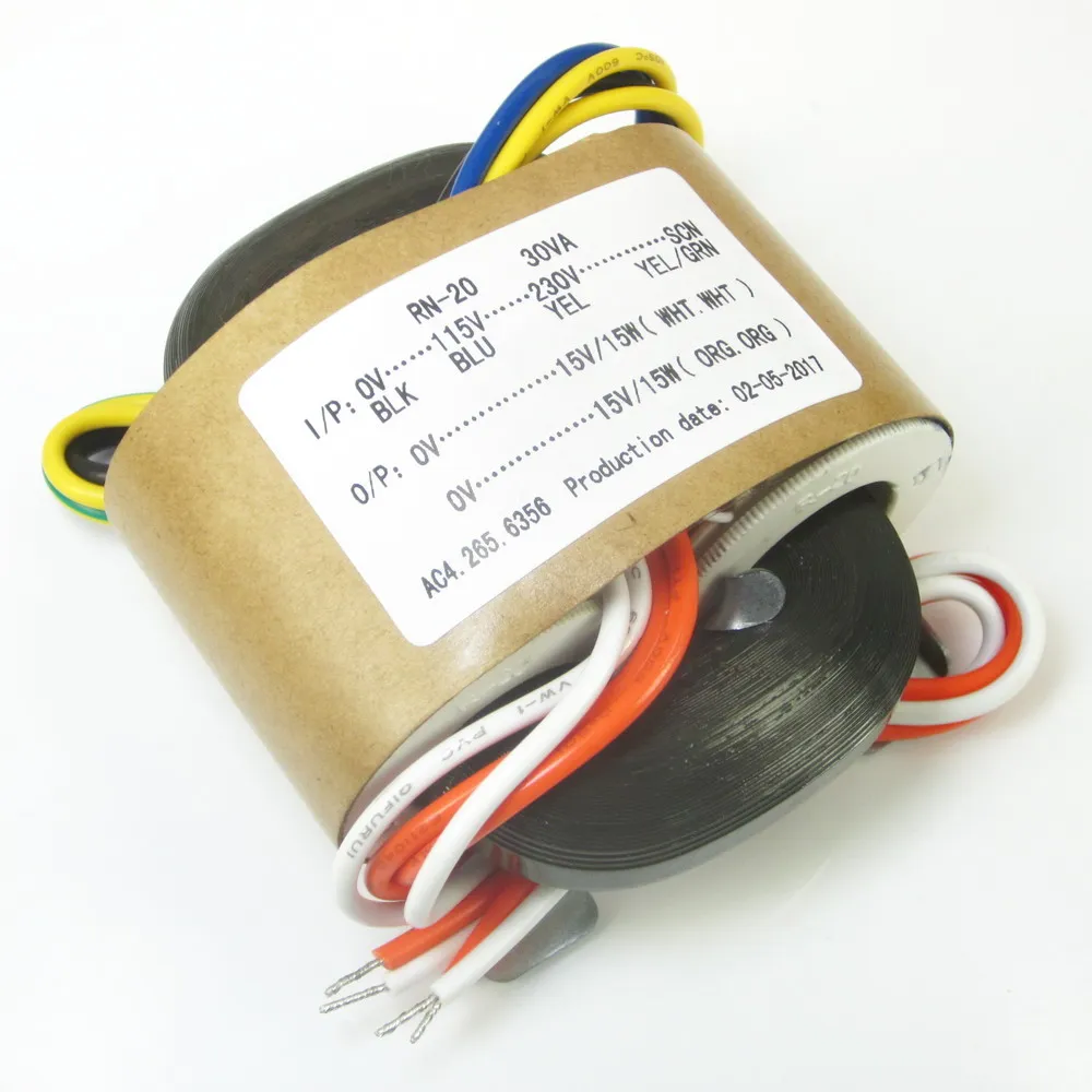 115V/230V 30W R type transformers Dual 15V output for amplifier/ DAC