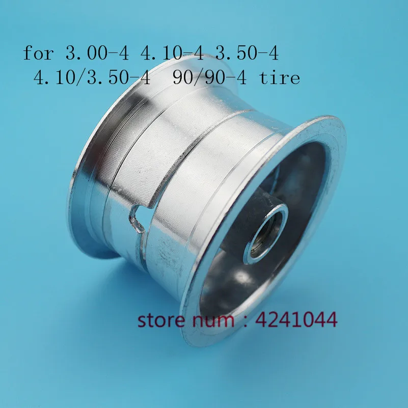 Mini motorcycle rim 3.00-4 3.50-4 4.10-4 4.10/3.50-4 90/90-4 tyre tire use 4 inch aluminum wheel hub for gas Electric scooter