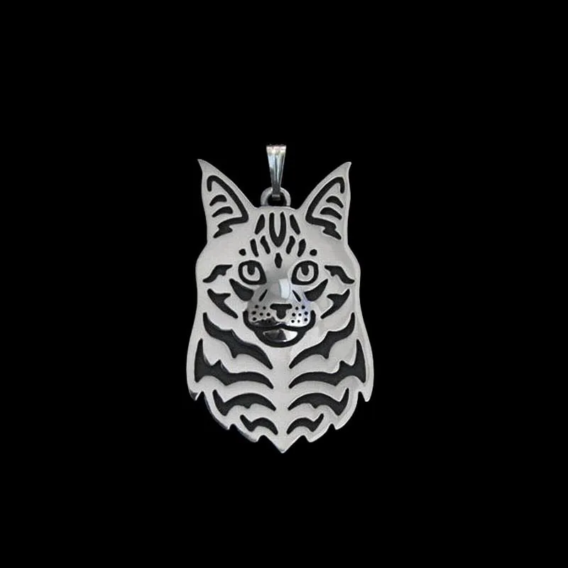 Fashion Jewelry Alloy Cat Shaped Pendants Women Maine Coon Cat Pendants