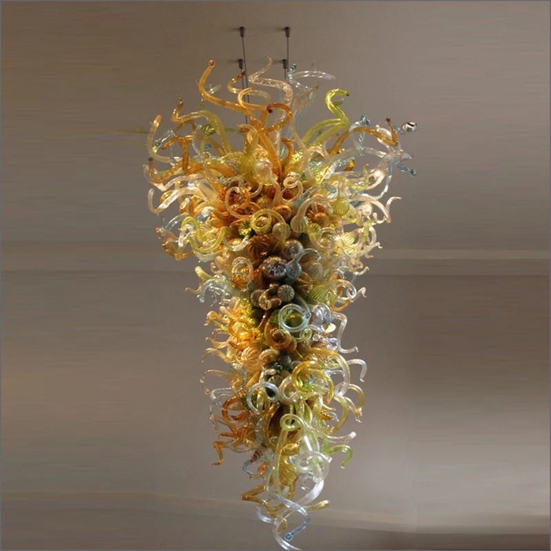 

Free Air Shipping Staircase Long Chandeliers Italian Designer Glass Pendant Lamps