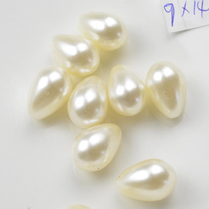 FLTMRH 7*5mm New Cheap Water Droplets Shape Imitation Pearls Straight Hole Beads DIY Bracelet Jewelry Accessories Making Whole