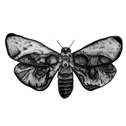 Moths Waterproof Temporary Tattoos Men Body Arm Sticker tattoo Sleeve Shoulder Tattoo sticker harajuku henna tattoo
