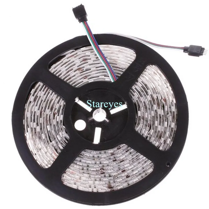 1 Piece SMD 5050 60 LED/m RGB LED Strip 5M 300 LED DC12V IP65 Waterproof  flashlight LED Strip LED Light tape string lighting