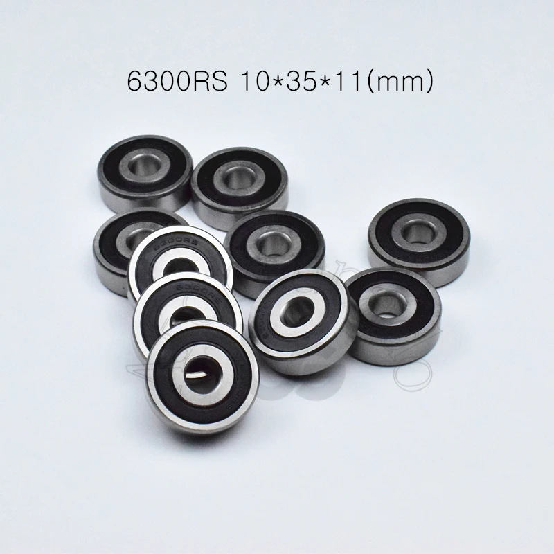 

6300RS 10pcs Bearing 10*35*11(mm) chrome steel rubber Sealed High speed Mechanical equipment parts