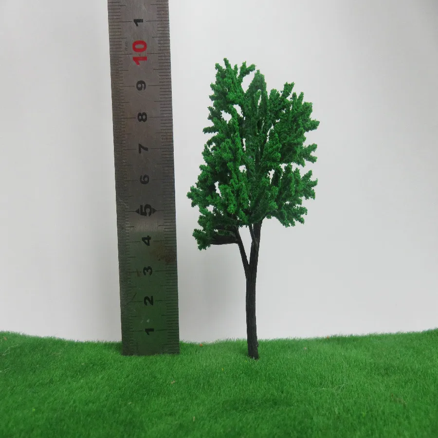 10cm Green Plastic Scale Model Street Model Trees For Train Railway Architecture Scenery HO N OO Layout