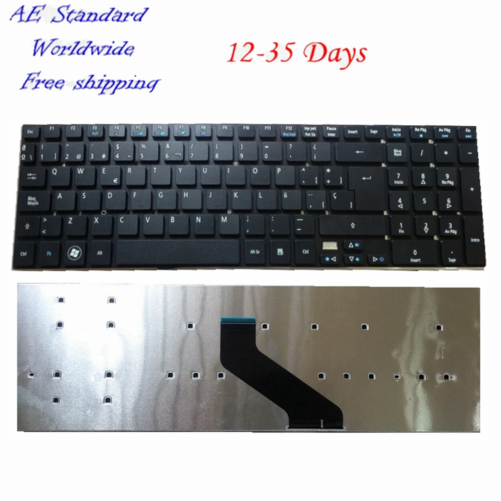 Spanish Laptop Keyboard for Acer E5-551 E5-551G E5-571 E5-571G E5-571PG e5-571g-59vx E5-531 E5-531G E5-511P E1-572P  E1-572PG SP