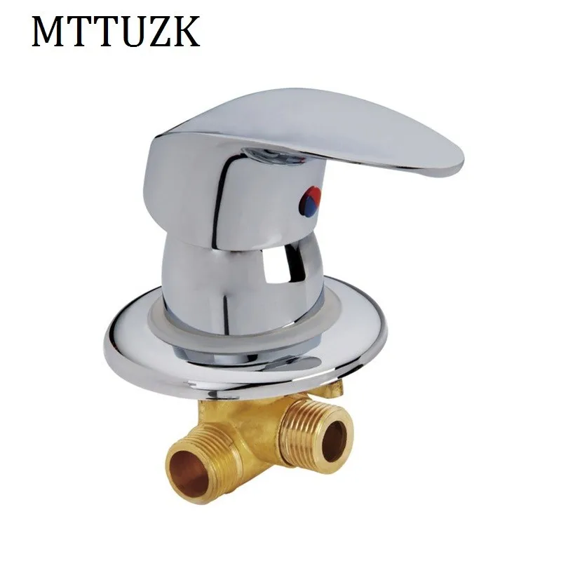 MTTUZK wall mounted 2 inlet 1 outlet water brass shower room mixer faucet separate bathroom shower faucet hot cold mixing valve