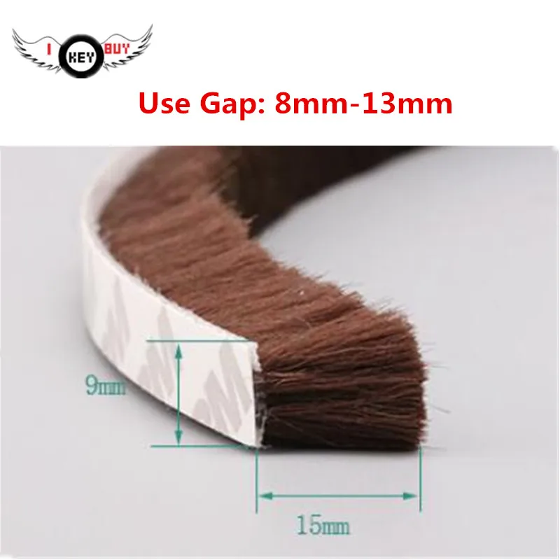 

10 Meters/Lot 9 MM*15 MM Door Window Adhesive Seal Sound Insulation Windproof Thermal Self-adhesive Door Gap Sealing Strips