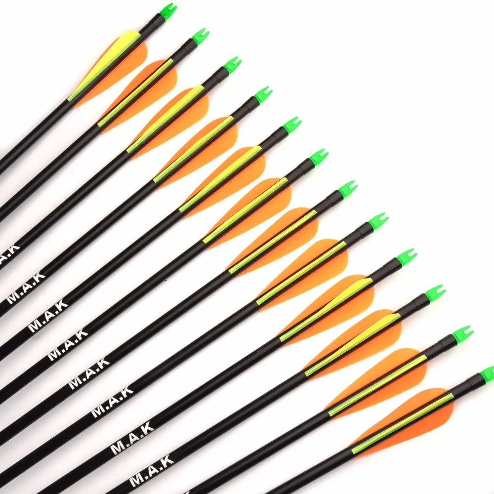 30 Inches Fiberglass Arrow Spine 500 Diameter 8mm with Explosion-proof Rings for Compound/Recurve Bow Archery Hunting Shooting