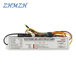 21-40W 55-95W Dedicated Electronic Ballast DC5V Output LED Driver For UV Sterilization Lamp Germicidal Light Rectifier 220V 230V