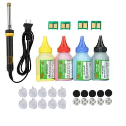 Refill toner Powder cartridge tool kit + 4 chip for HP CF380A CF383A 312a color LaserJet Pro M476dn M476dw M476dnw  MFP Printer