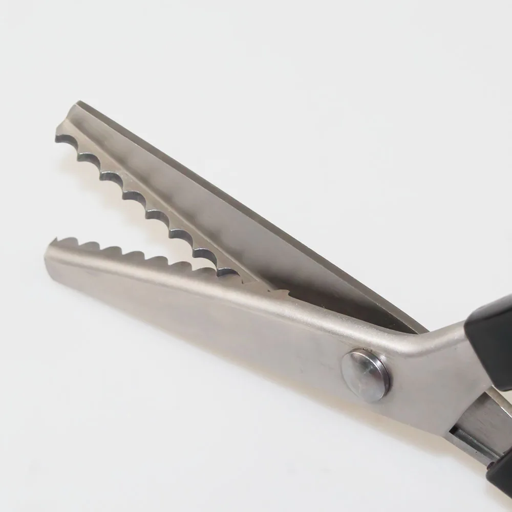 Imagem -04 - Tesouras Scalloped Serrilhadas 23cm de Segurado Profissional Costurando Tesoura de Costura Zig Zag Tecido Ofício Tesoura Aço Inoxidável