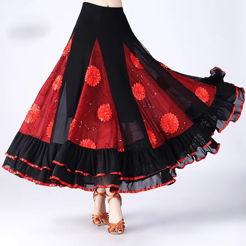 Festival Clothing Waltz Dress Skirt For Women Professional Dance Dress Ballroom  Competition Standart Dance Dress Skirt