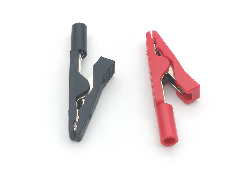 2pcs high quality Copper Alligator clip FOR 2mm BANANA PLUG test probe