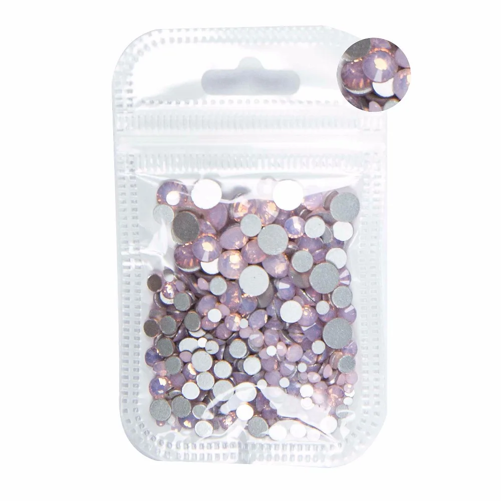 Diamantes de imitación de cristal 3D para decoración de uñas, Ópalo azul, verde, rosa y blanco, 5 gramos, tamaño mixto, ss3-ss30