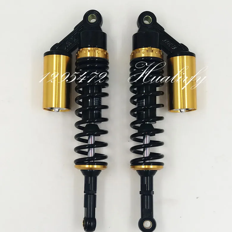 

Universal One Pair 360mm Motorcycle New Rear Air Shock Absorber Suspension 7mm spring for honda yamaha suzuki Black +gold