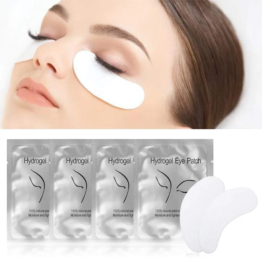 50Pairs Eyelash Extension Eye Pads Pillows Disposable Patches for Eyelashes Under Eyes Tips Lint Free Lash Sticker Wraps Makeup