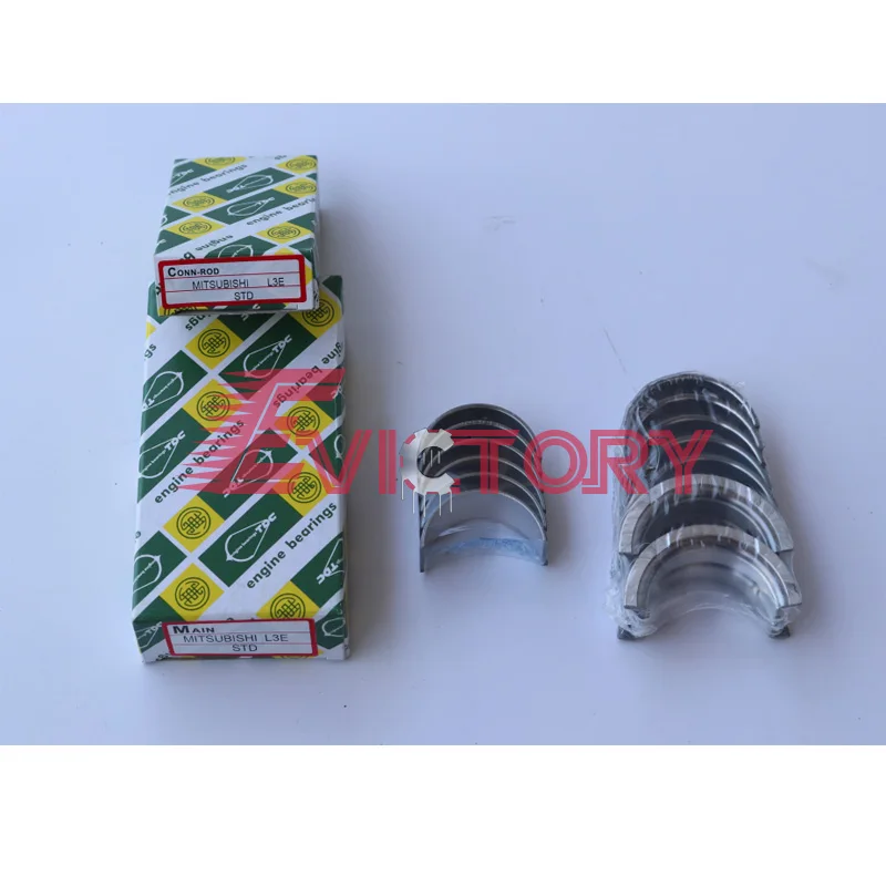 For Mitsubishi L3E crankshaft/main bearing mm438799 and connecting rod/con rod bearing 30L19-02010