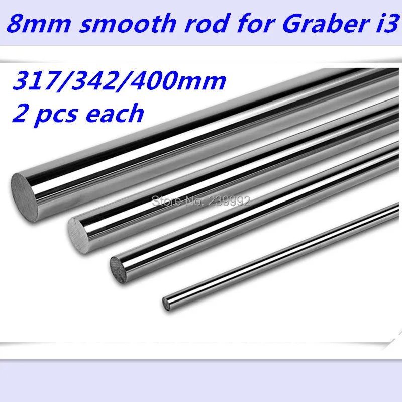 

ALL NEW 8mm chromed harden linear shaft for Graber i3 3D printer parts 317 342 400mm long