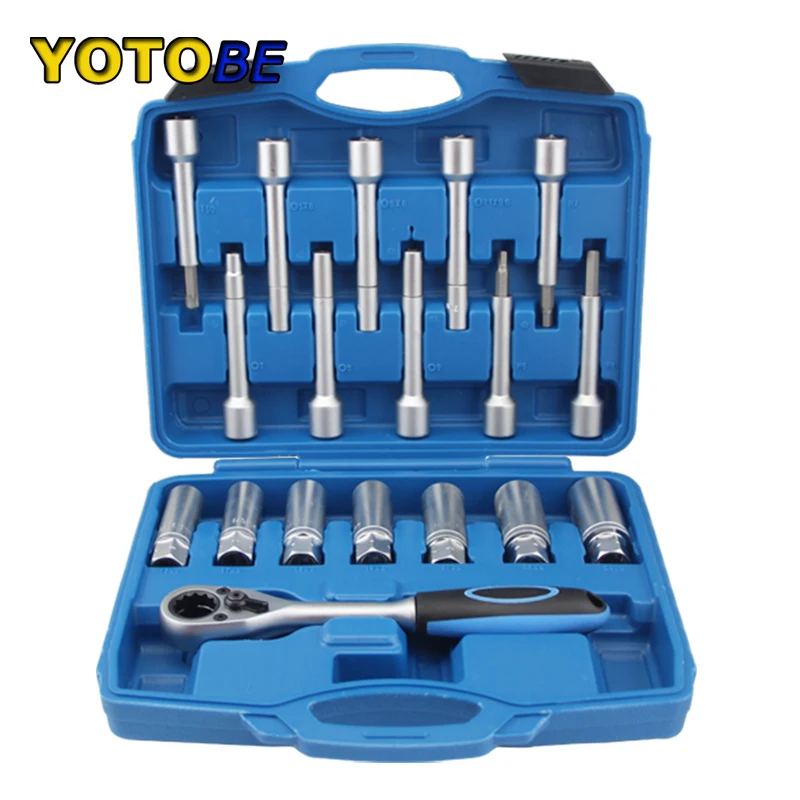 Shock Absorber Tool Kit 18pc Suspension Strut Nut Removal Top Mount Tool Service