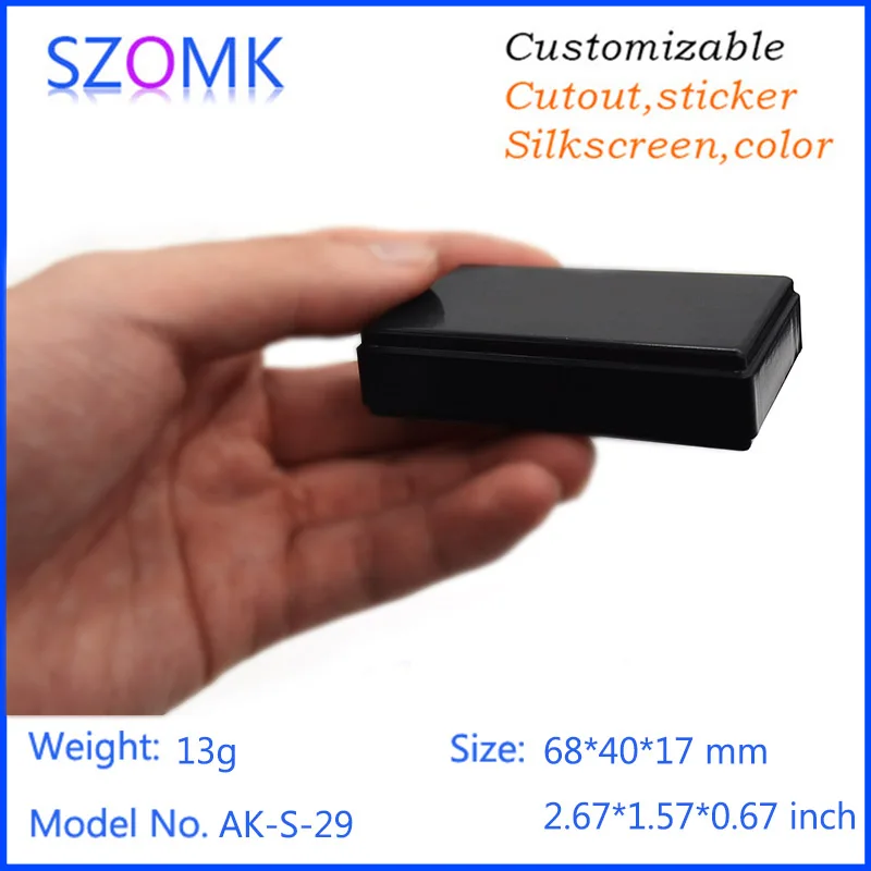 10Pcs szomk black electronic diy plastic enclosure 68*40*17mm electric small control enclosure junction housing