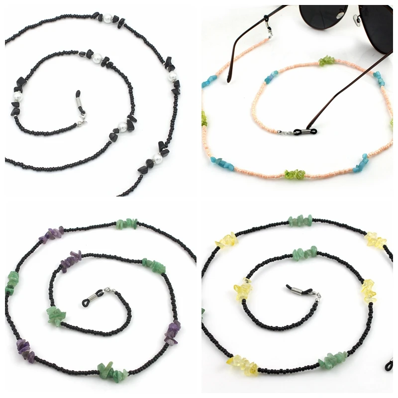 

10pc/lot Fashin Stone Beads Sunglasses Chain Neck Cord Holder Pearl Beads Eyeglass Lanyard wholesale