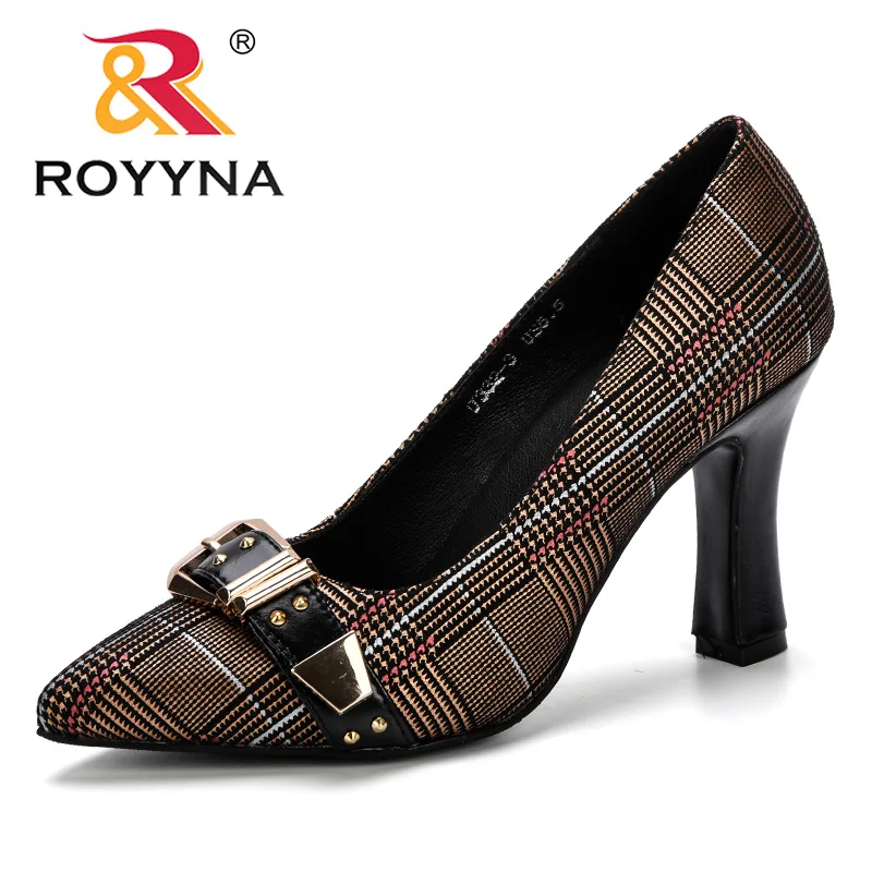 ROYYNA Women Pumps Spring & Autumn Plus Size 34-43 Fashion Elegant Pointed Toe Office Ladies High Heels Woman Trendy Shoes