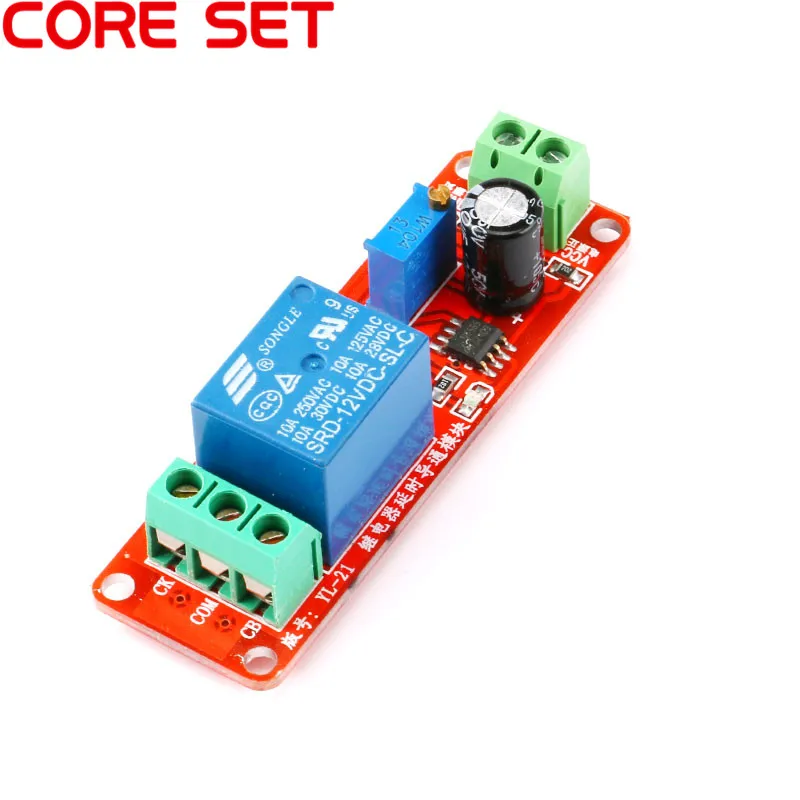 NE555 0~10S DC 12V Time Delay Adjustable Relay Module Shield Timer Switch Turn-On Relays Pulse Generation Duty Cycle