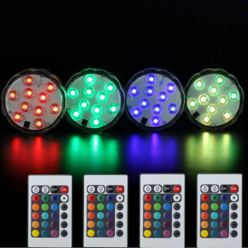 

1pc/package Flowers vases Submersible Remote Control Operated waterproof LED party light base