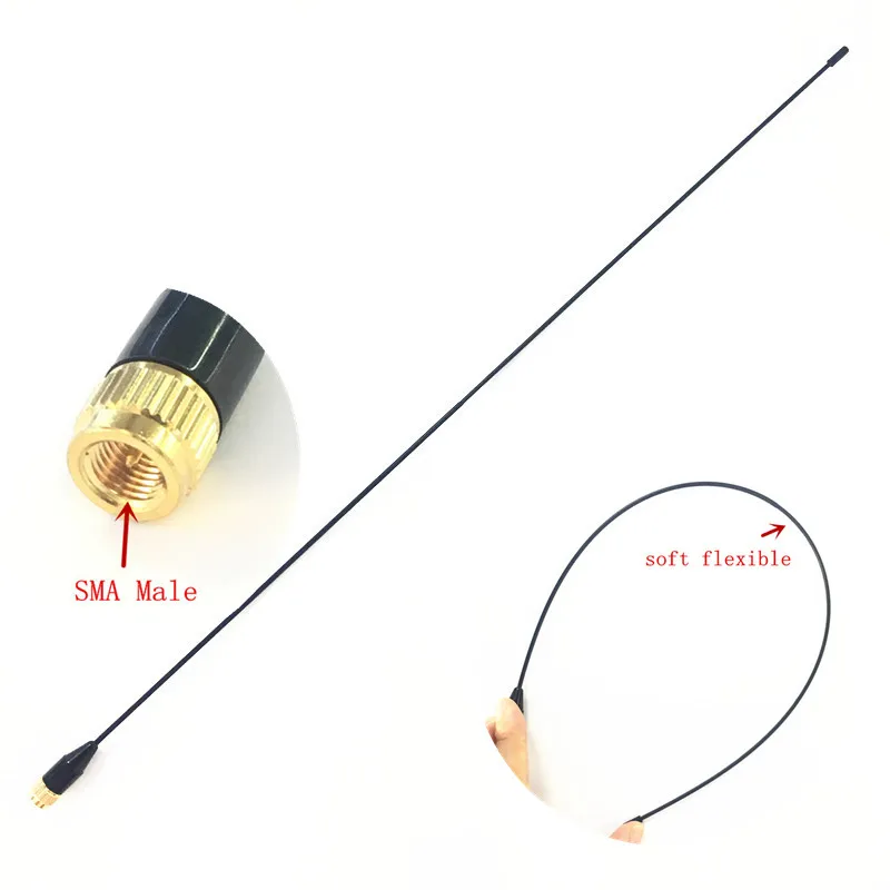 SMA24 Long soft thin flexible UHF VHF 144/430mhz SMA Male antenna for Yaesu ,Vertex standard ,Tonfa,Linton,etc walkie talkie