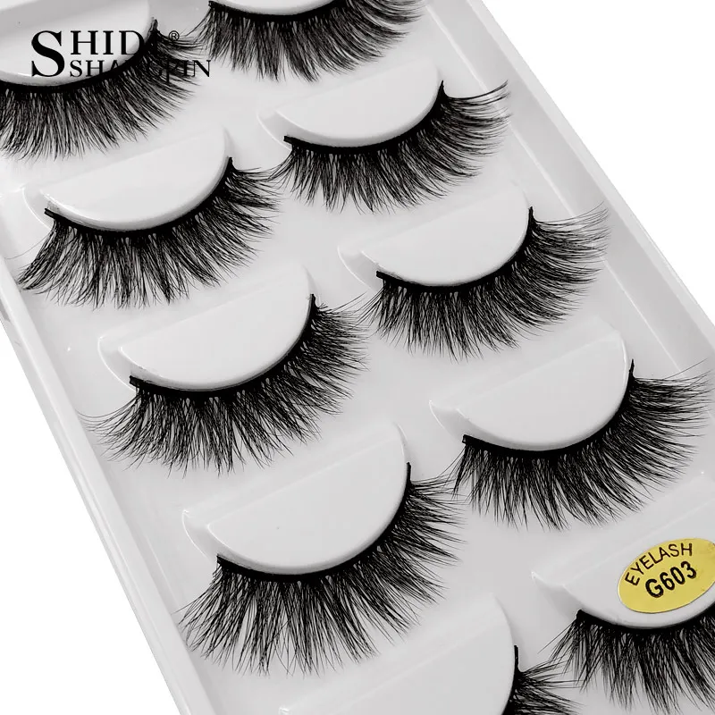 Fake Lashes 5 Pairs 3D Mink Lashes 16 Style Dramatic Thick Fluffy False Eyelashes Reusable Extension Make up Tools maquillaje