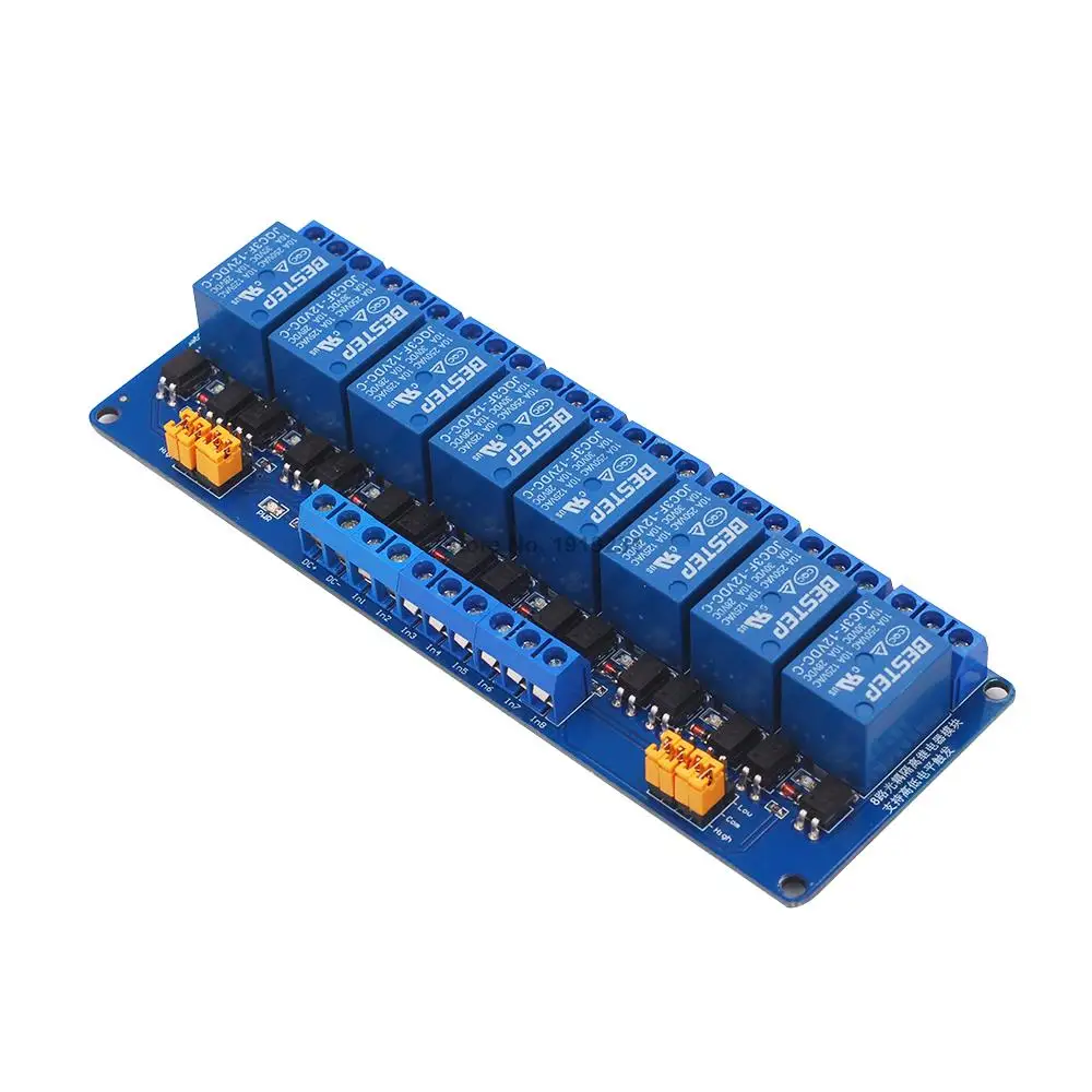 1PCS 12V 8 Channel Relay Module High and low Level Trigger 12V Relay Module