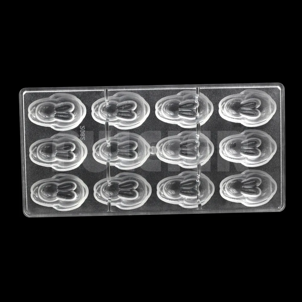Rabbit shape polycarbonate candy chocolate mold DIY lovely sugar cake chocolate Confectionery tools baking pastry chocolate mold