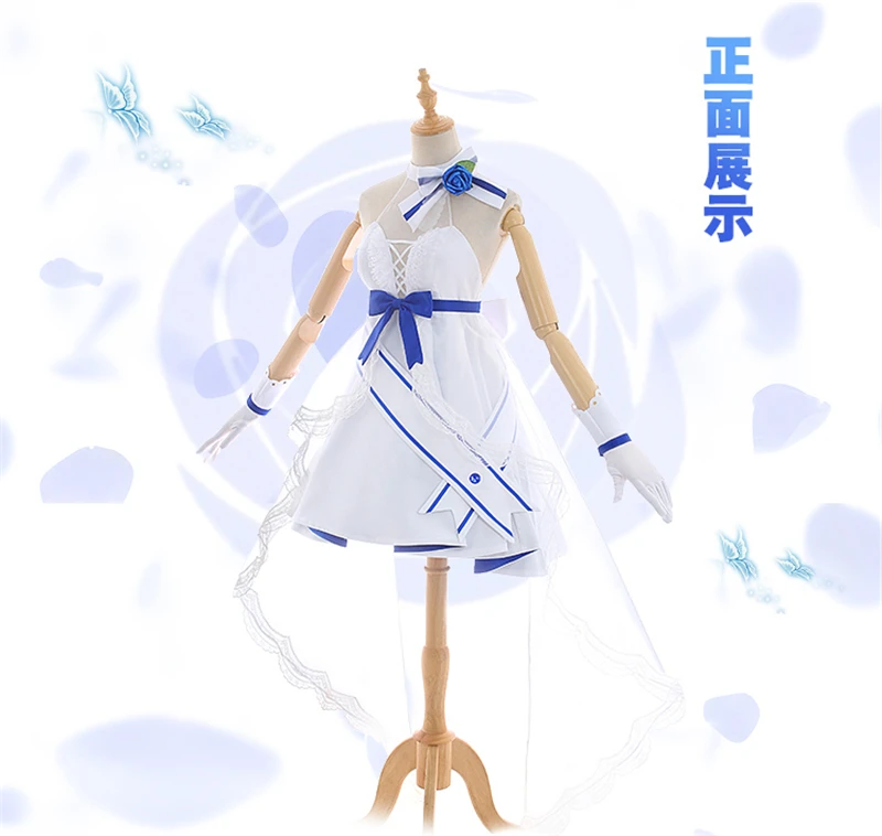 Hot Game Honkai Impact 3 Raiden Mei Cosplay Costume Beautiful White Wedding Dress