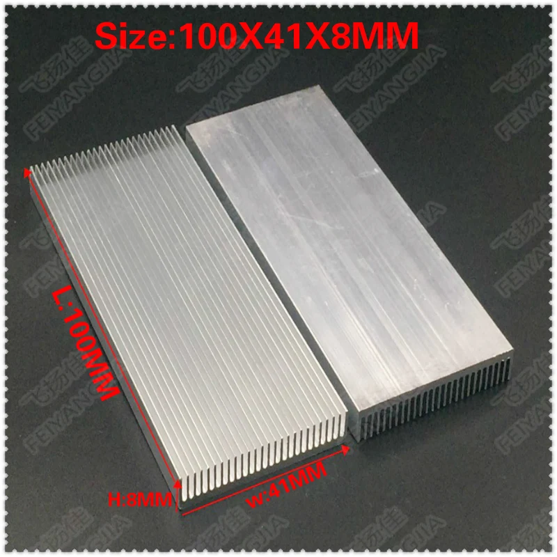 (Free shipping)2 PCS free mail 100x41x8mm aluminum radiator computer radiator IC tube radiator