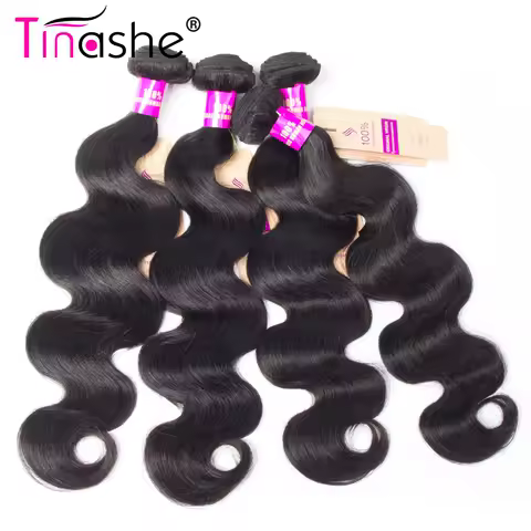 Tinashe Hair Mink Brazilian Body Wave 4 Bundles Remy Human Hair Bundles Deal Natural Black Color Brazilian Hair Weave Bundles