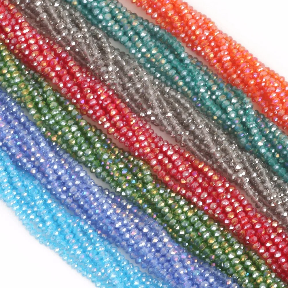 Multi Color 2mm 160 PCS Bicone Austria Crystal Beads Cut Faceted Round Glass Beads For Jewelry Making DIY Bracelet Necklace