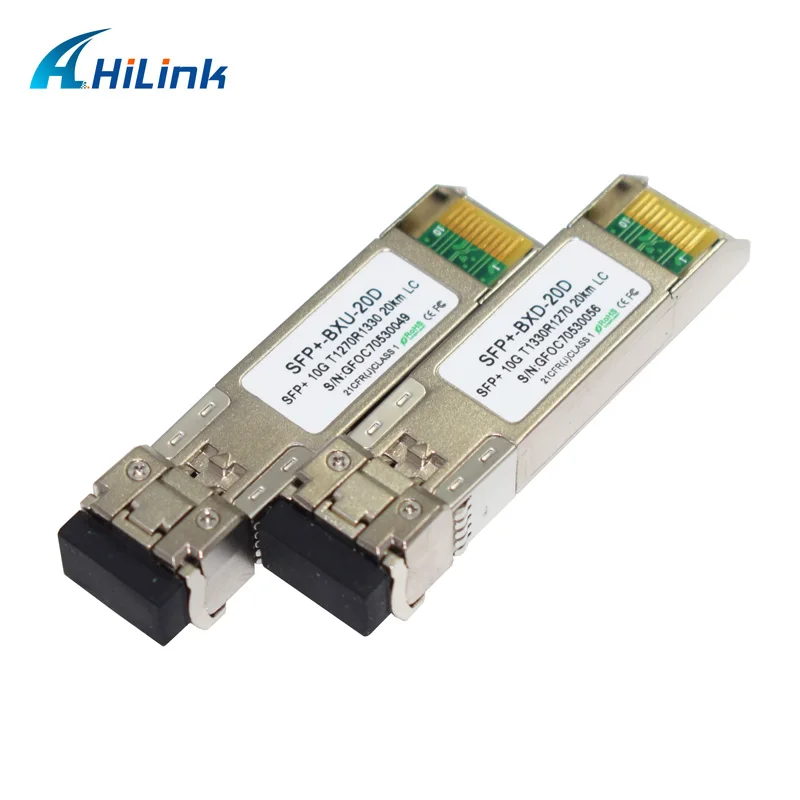 Free Shipping !!! Strong Compatibility 60/40/20/10km Single Fiber 10G Mini GBIC WDM BIDI SFP 1270nm/1330nm DOM LC Simplex